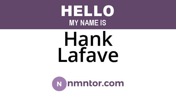 Hank Lafave