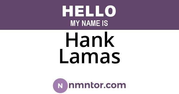 Hank Lamas