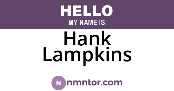 Hank Lampkins