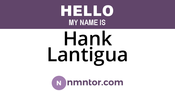 Hank Lantigua
