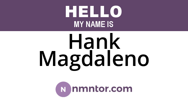 Hank Magdaleno