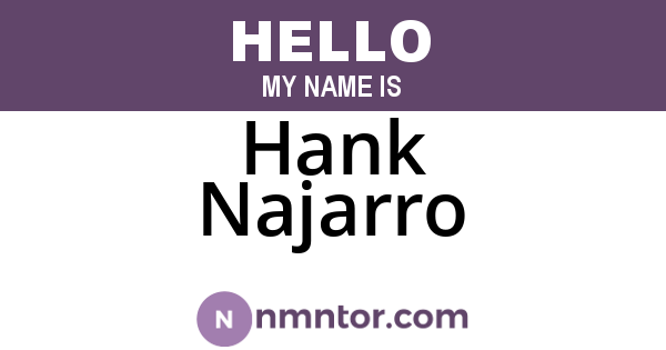 Hank Najarro