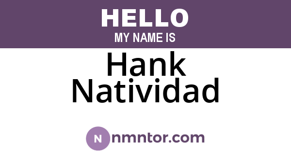 Hank Natividad