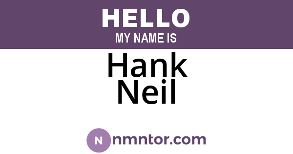 Hank Neil