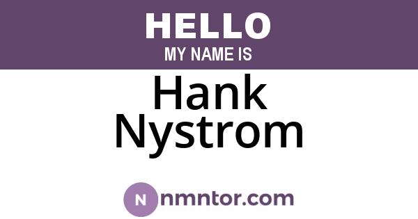 Hank Nystrom