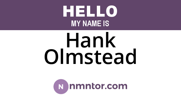 Hank Olmstead