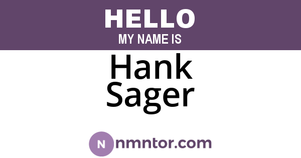 Hank Sager