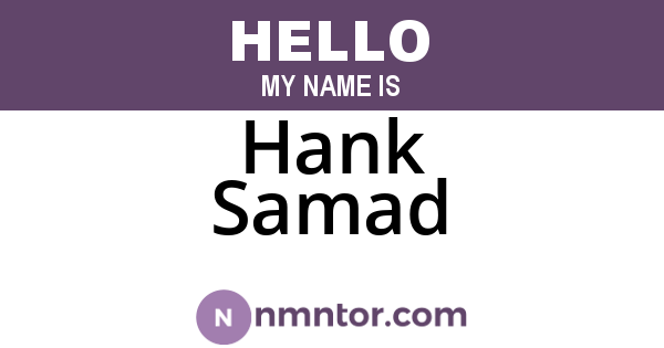 Hank Samad