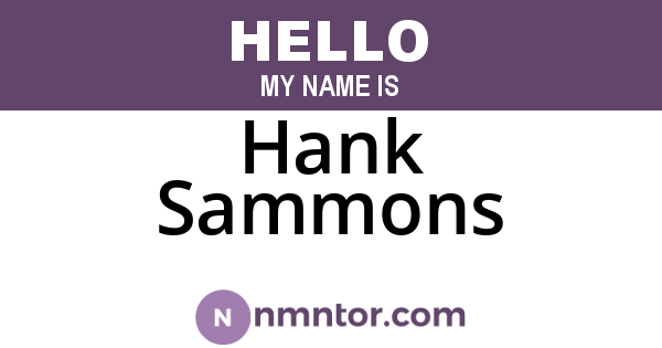 Hank Sammons