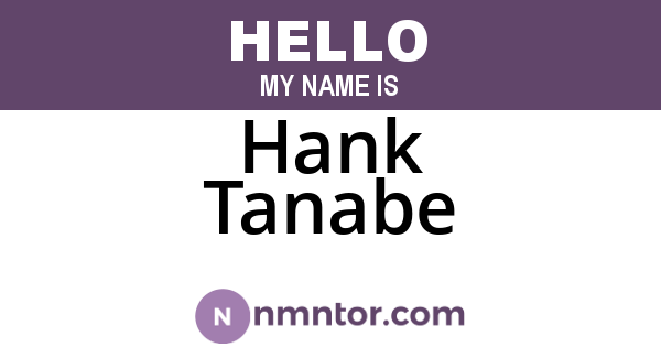 Hank Tanabe