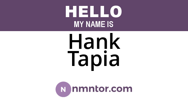 Hank Tapia