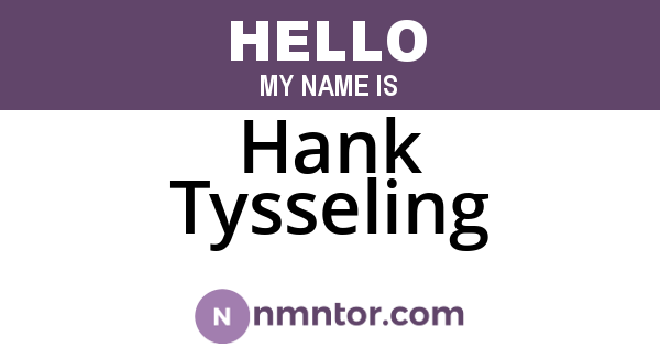 Hank Tysseling