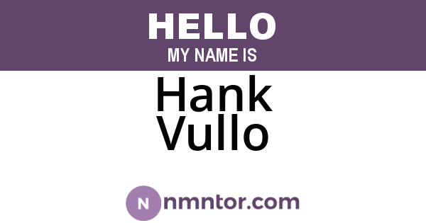 Hank Vullo