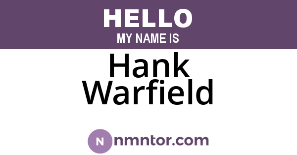 Hank Warfield