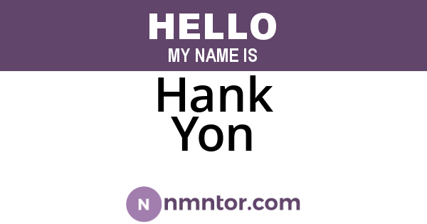 Hank Yon