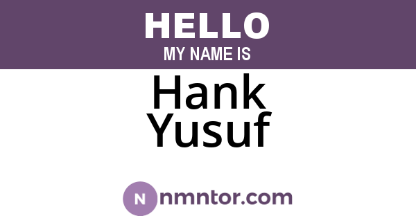 Hank Yusuf