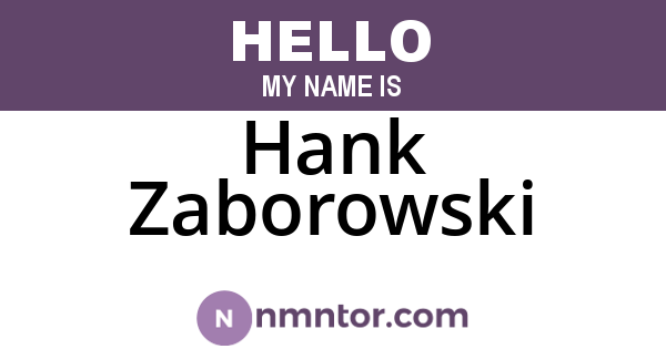 Hank Zaborowski