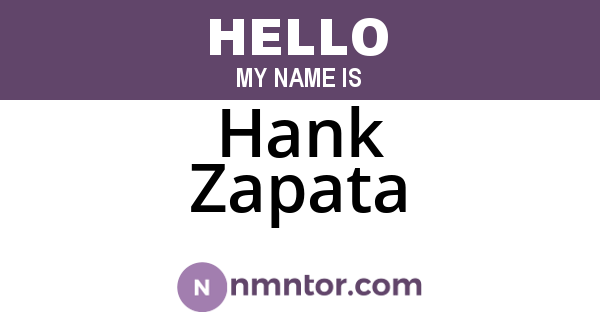 Hank Zapata