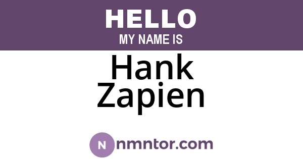 Hank Zapien