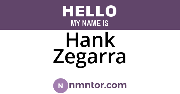 Hank Zegarra