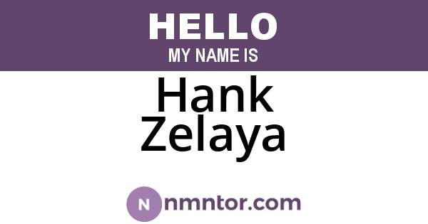 Hank Zelaya