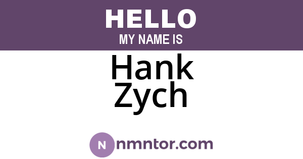 Hank Zych
