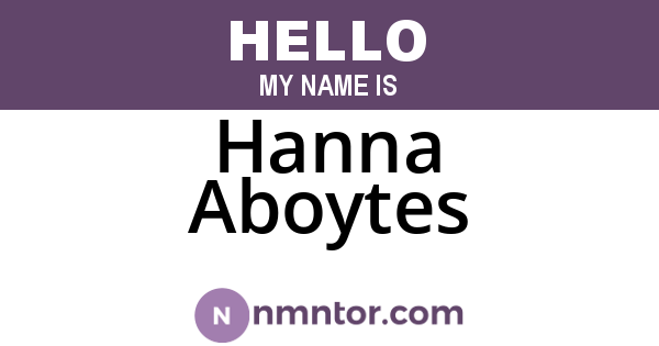 Hanna Aboytes