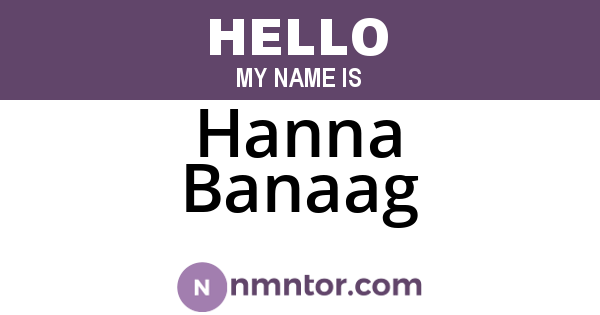 Hanna Banaag