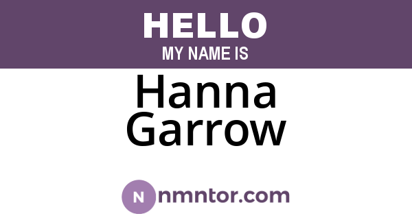 Hanna Garrow