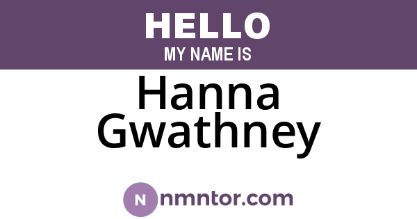 Hanna Gwathney