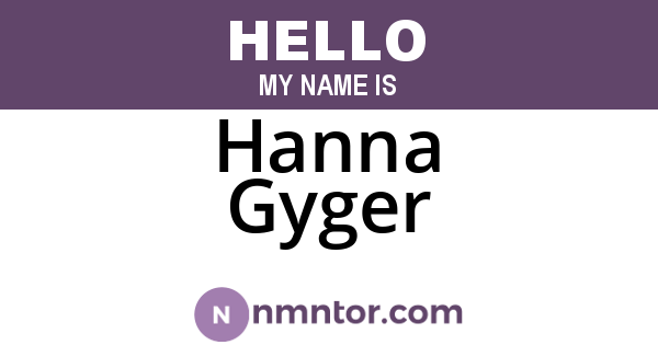 Hanna Gyger