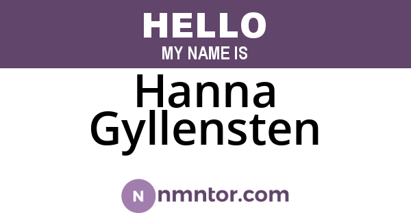 Hanna Gyllensten