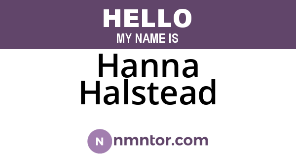 Hanna Halstead