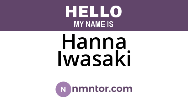 Hanna Iwasaki