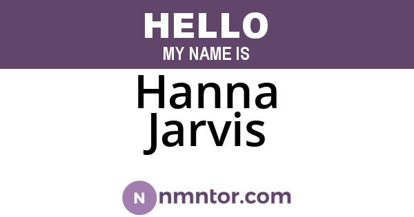 Hanna Jarvis