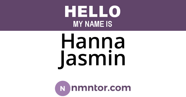 Hanna Jasmin