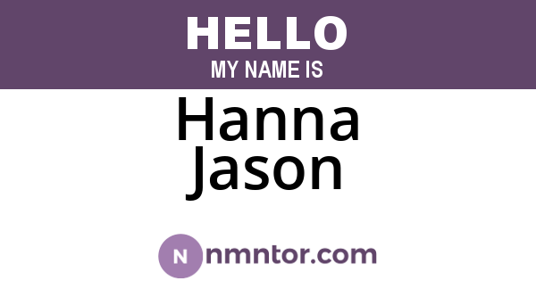 Hanna Jason