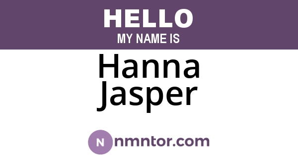 Hanna Jasper