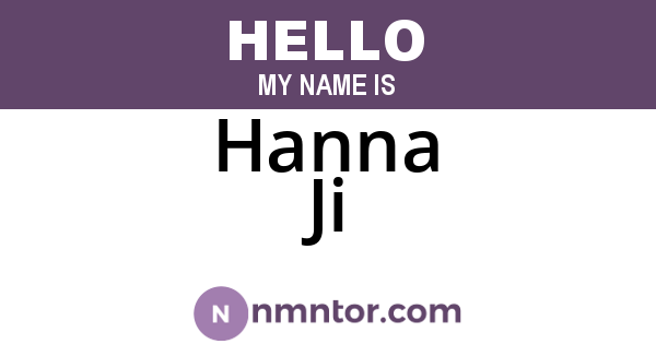 Hanna Ji