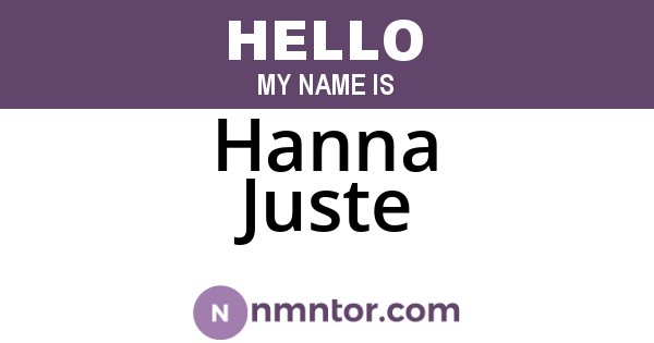Hanna Juste