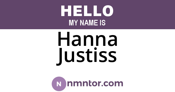 Hanna Justiss