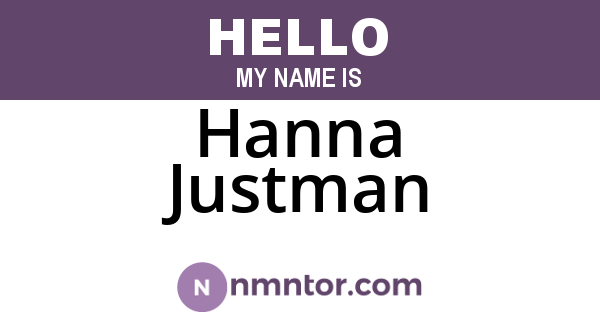 Hanna Justman