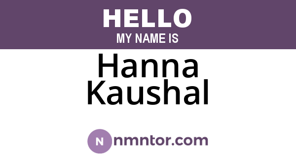 Hanna Kaushal