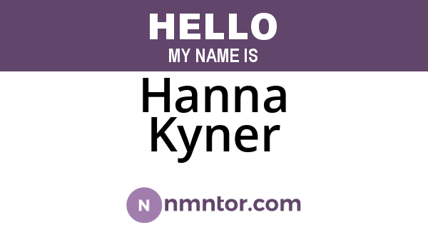 Hanna Kyner