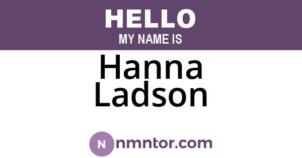 Hanna Ladson