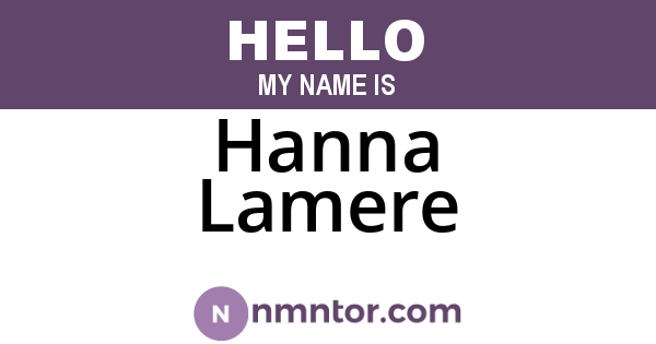 Hanna Lamere