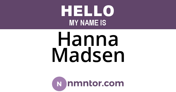 Hanna Madsen