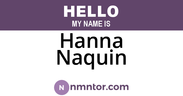 Hanna Naquin
