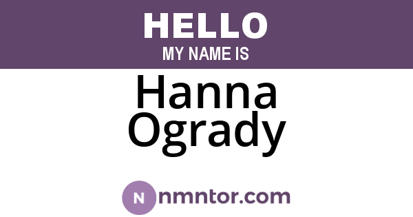 Hanna Ogrady