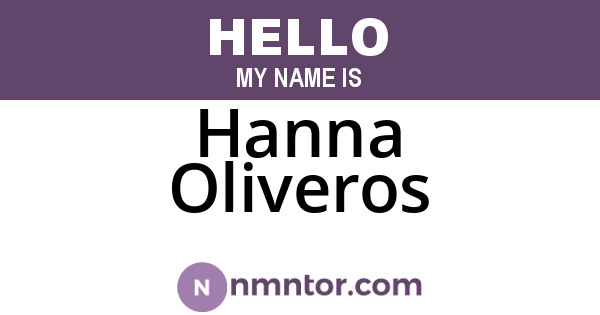 Hanna Oliveros